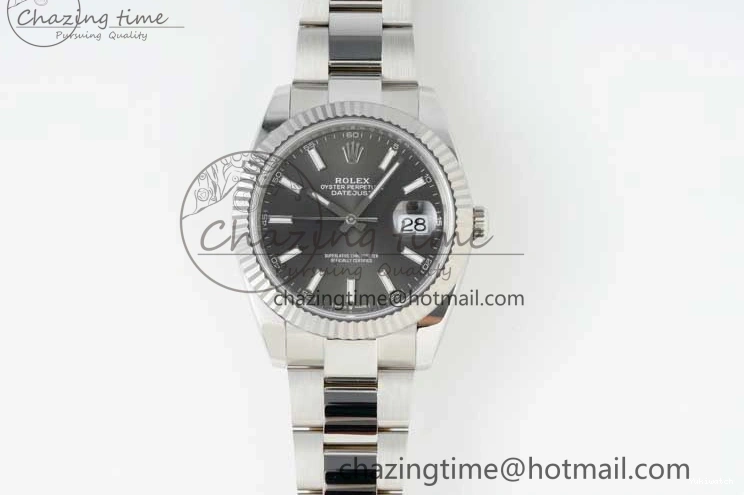 Bracelet on Dial DateJust 126334 VR3235 41 Oyster 1:1 904L NTF Gray Steel Stick Edition Best 1102